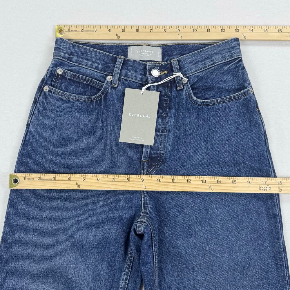 Everlane Women's 90's Way High Straight Leg Jean Size 25 Long Mid Indigo - Picture 12 of 16